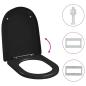 Preview: Toilettensitz mit Absenkautomatik und Quick-Release Schwarz