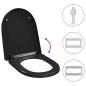 Preview: Toilettensitz mit Absenkautomatik und Quick-Release Schwarz