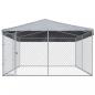 Preview: Outdoor-Hundezwinger mit Überdachung 382x382x225 cm