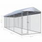 Preview: Outdoor-Hundezwinger mit Überdachung 760x190x225 cm