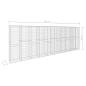 Preview: Gabionenwand mit Abdeckung Verzinkter Stahl 600 x 50 x 200 cm