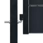 Preview: Zauntor PVC und Stahl 100x101 cm Anthrazit  