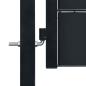 Preview: Zauntor PVC und Stahl 100x101 cm Anthrazit  