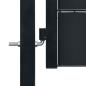 Preview: Zauntor PVC und Stahl 100x124 cm Anthrazit