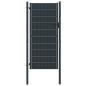 Preview: Zauntor PVC und Stahl 100x124 cm Anthrazit