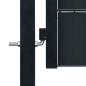 Preview: Zauntor PVC und Stahl 100x124 cm Anthrazit