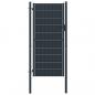 Preview: ARDEBO.de - Zauntor PVC und Stahl 100x204 cm Anthrazit