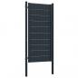 Preview: Zauntor PVC und Stahl 100x204 cm Anthrazit