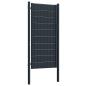 Preview: Zauntor PVC und Stahl 100x204 cm Anthrazit
