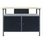 Preview: Werkbank Schwarz 120x60x85 cm Stahl