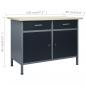 Preview: Werkbank Schwarz 120x60x85 cm Stahl