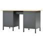 Preview: Arbeitstisch Schwarz 160 x 60 x 85 cm Stahl