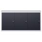 Preview: Wand-Werkzeugschrank Industriedesign Metall Grau und Schwarz