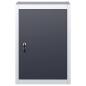 Preview: Wand-Werkzeugschrank Industriedesign Metall Grau und Schwarz