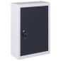 Preview: Wand-Werkzeugschrank Industriedesign Metall Grau und Schwarz