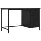 Preview: ARDEBO.de - Schreibtisch Schubladen Industriell Schwarz 120x55x75cm Stahl