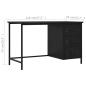 Preview: Schreibtisch Schubladen Industriell Schwarz 120x55x75cm Stahl