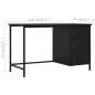 Preview: Schreibtisch Schubladen Industriell Schwarz 120x55x75cm Stahl