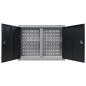 Preview: Wand-Werkzeugschrank Industrie-Stil Metall Grau und Schwarz