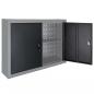 Preview: Wand-Werkzeugschrank Industrie-Stil Metall Grau und Schwarz