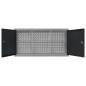 Preview: Wand-Werkzeugschrank Industrie-Stil Metall Grau und Schwarz