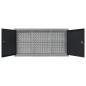 Preview: Wand-Werkzeugschrank Industrie-Stil Metall Grau und Schwarz