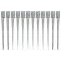 Preview: Erdspieße 12 Stk. Silbern 9×9×90 cm Verzinkter Stahl