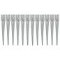 Preview: Erdspieße 12 Stk. Silbern 10×10×76 cm Verzinkter Stahl