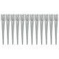 Preview: Erdspieße 12 Stk. Silbern 10×10×76 cm Verzinkter Stahl