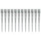 Preview: Erdspieße 12 Stk. Silbern 10×10×91 cm Verzinkter Stahl