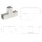 Preview: Pfostenverbinder 4 Stk. T-Form Verzinktes Metall 71 x 71 mm