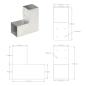 Preview: Pfostenverbinder 4 Stk. L-Form Verzinktes Metall 81 x 81 mm