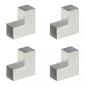 Preview: ARDEBO.de - Pfostenverbinder 4 Stk. L-Form Verzinktes Metall 91 x 91 mm