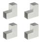Preview: Pfostenverbinder 4 Stk. L-Form Verzinktes Metall 91 x 91 mm