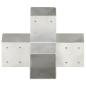 Preview: Pfostenverbinder 4 Stk. X-Form Verzinktes Metall 91 x 91 mm