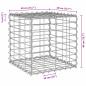Preview: Würfel-Gabionen-Hochbeet Stahldraht 40x40x40 cm  