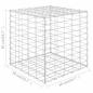 Preview: Würfel-Gabionen-Hochbeet Stahldraht 50x50x50 cm  