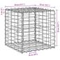 Preview: Würfel-Gabionen-Hochbeet Stahldraht 50x50x50 cm  