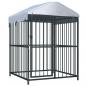 Preview: ARDEBO.de - Outdoor-Hundezwinger mit Überdachung 120x120x150 cm