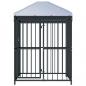 Preview: Outdoor-Hundezwinger mit Überdachung 120x120x150 cm