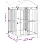 Preview: Outdoor-Hundezwinger mit Überdachung 120x120x150 cm