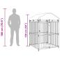 Preview: Outdoor-Hundezwinger mit Überdachung 120x120x150 cm