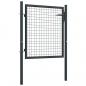 Preview: Mesh-Gartentor Verzinkter Stahl 100 x 125 cm Grau