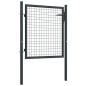 Preview: Mesh-Gartentor Verzinkter Stahl 100 x 125 cm Grau