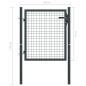 Preview: Mesh-Gartentor Verzinkter Stahl 100 x 125 cm Grau