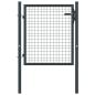 Preview: Mesh-Gartentor Verzinkter Stahl 100 x 125 cm Grau