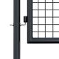 Preview: Mesh-Gartentor Verzinkter Stahl 100 x 125 cm Grau