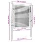 Preview: Mesh-Gartentor Verzinkter Stahl 100 x 125 cm Grau