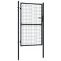 Preview: Mesh-Gartentor Verzinkter Stahl 100 x 175 cm Grau