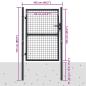 Preview: Mesh-Gartentor Verzinkter Stahl 100 x 175 cm Grau